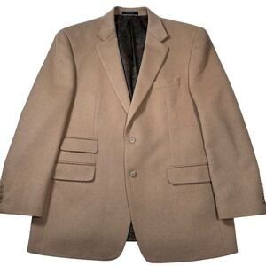 Lauren Ralph Lauren Jacket 100% Camel Hair Blazer Sport Coat Business Men Sz 42R